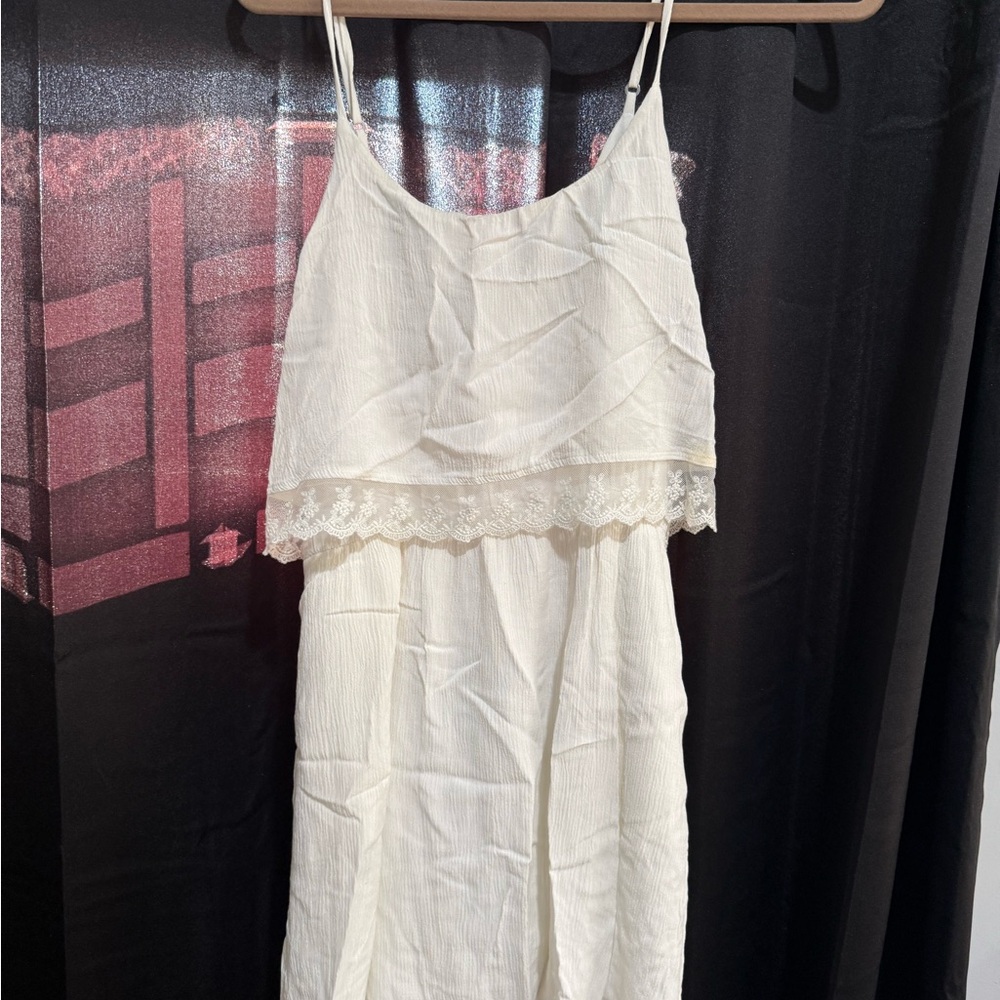 Garage White Lace Trim Dress